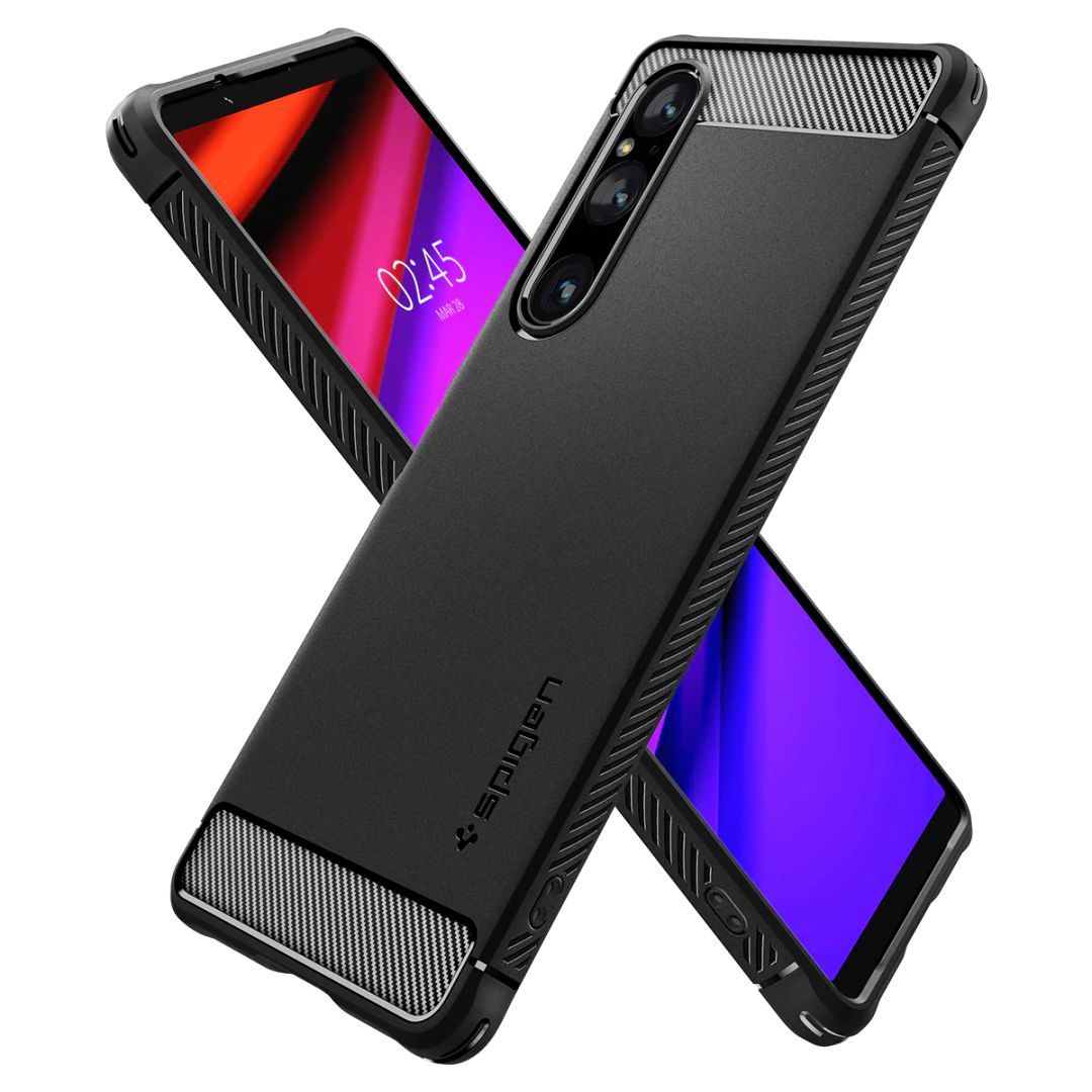 Spigen Sony Xperia 1 V Case Rugged Armor Black