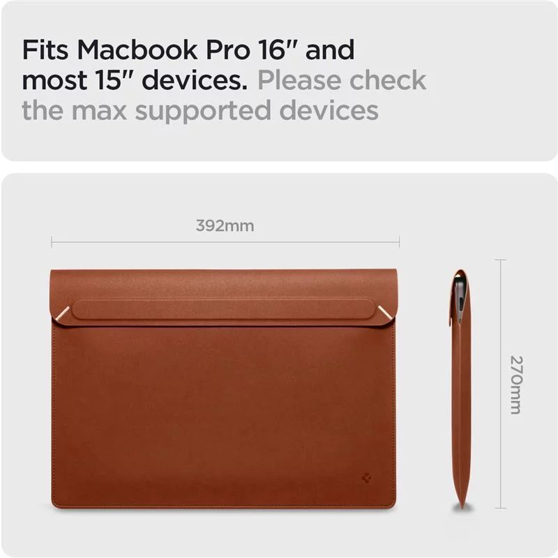 Spigen Valentinus S Notebook táska 16" Classic Brown