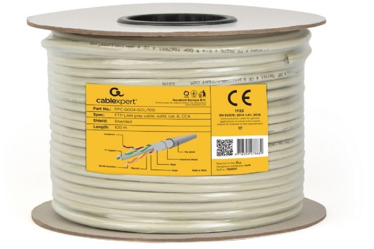 Gembird CAT6 F-UTP Installation Cable 100m Grey