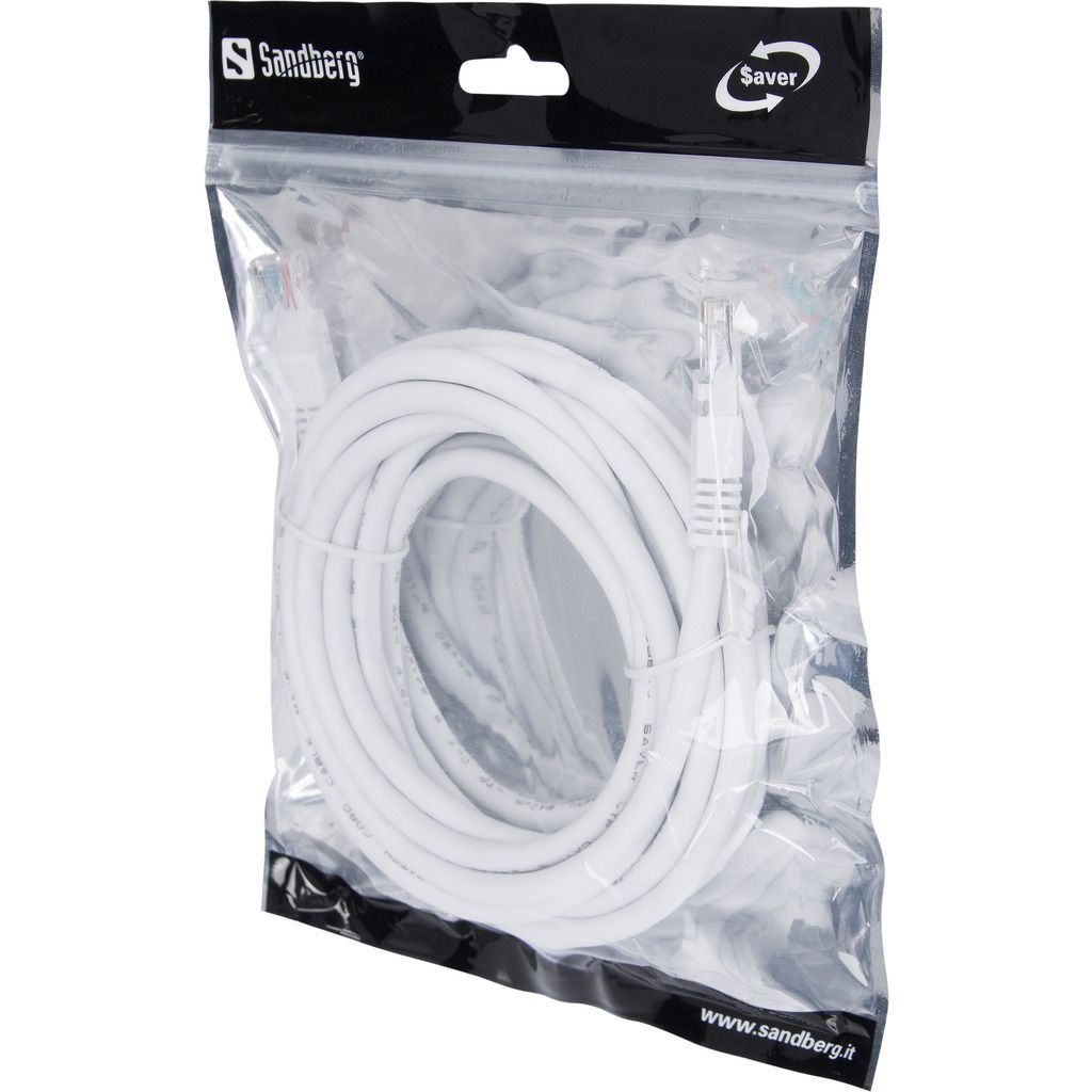 Sandberg CAT6 SAVER UTP Patch Cable 5m White