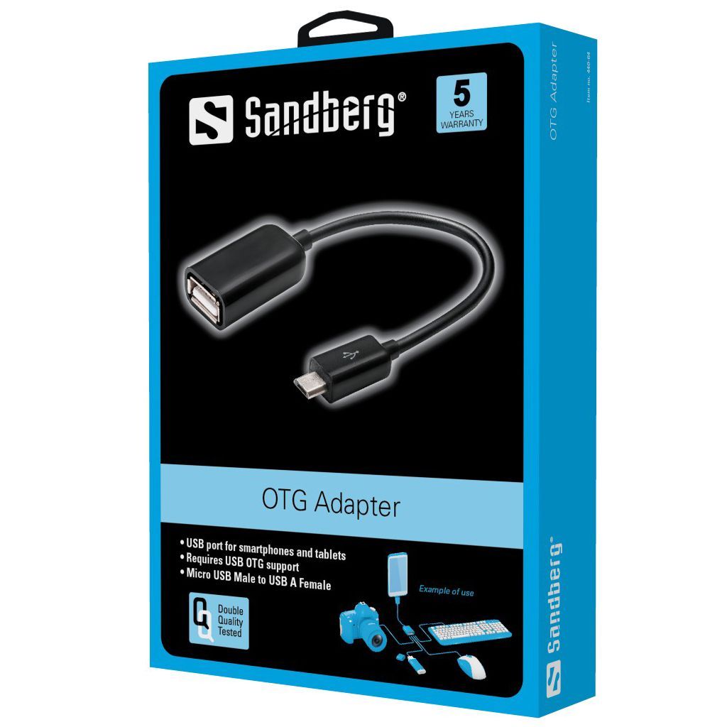 Sandberg Sandberg OTG Adapter MicroUSB M - USB F Black