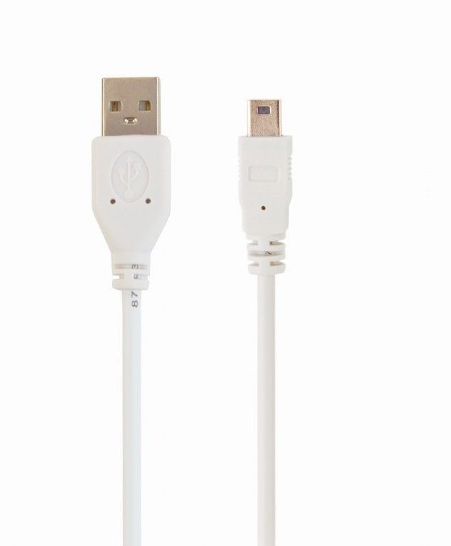 Gembird CC-USB2-AM5P-6 USB 2.0 A- MINI 5PM cable 1,8m White