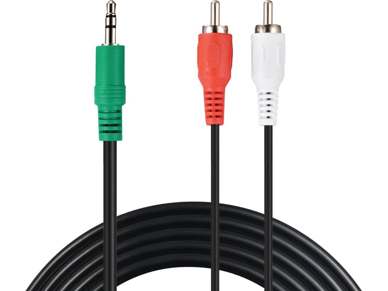 Sandberg MiniJack-M->2xRCA-M 2m Black