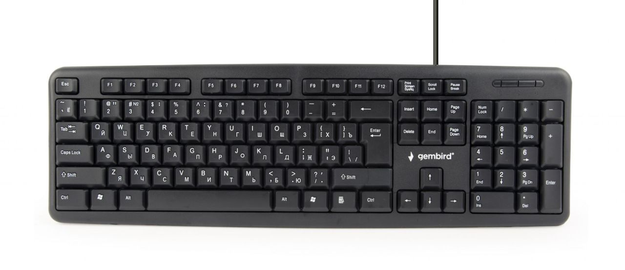 Gembird KB-U-103 Standard keyboard Black RU