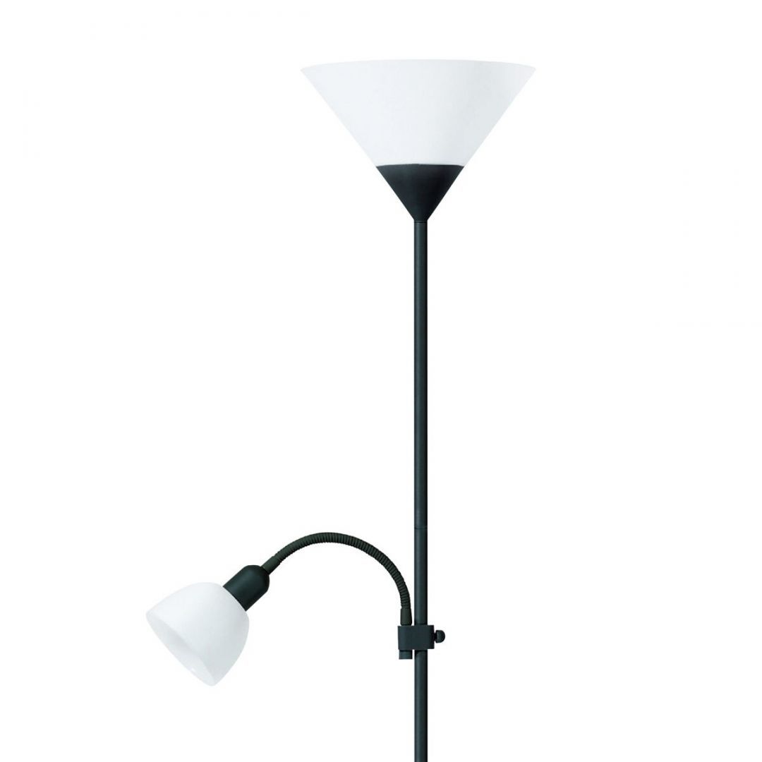 Platinet Floor Lamp E27+E14 Black