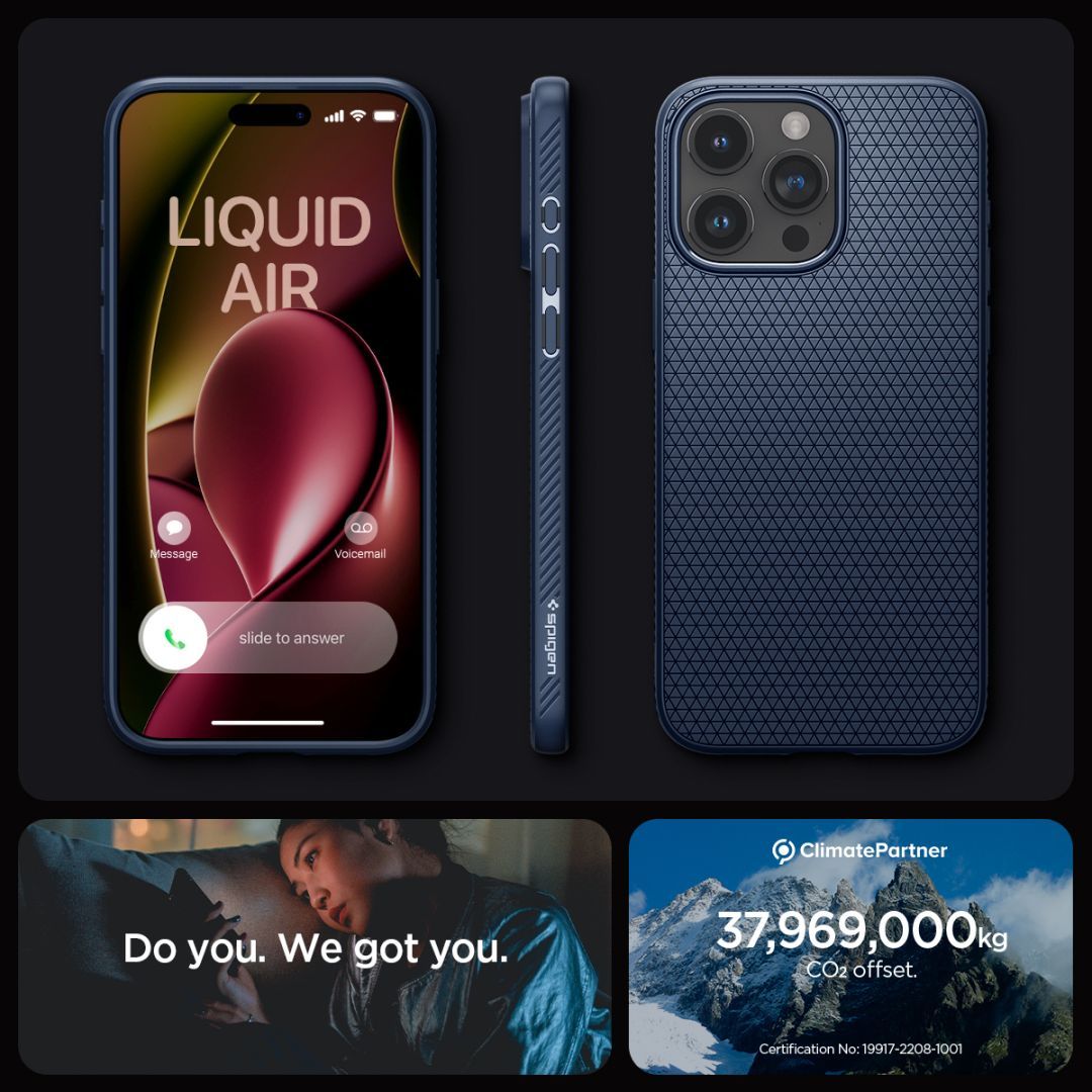 Spigen iPhone 15 Pro Case Liquid Air Navy Blue