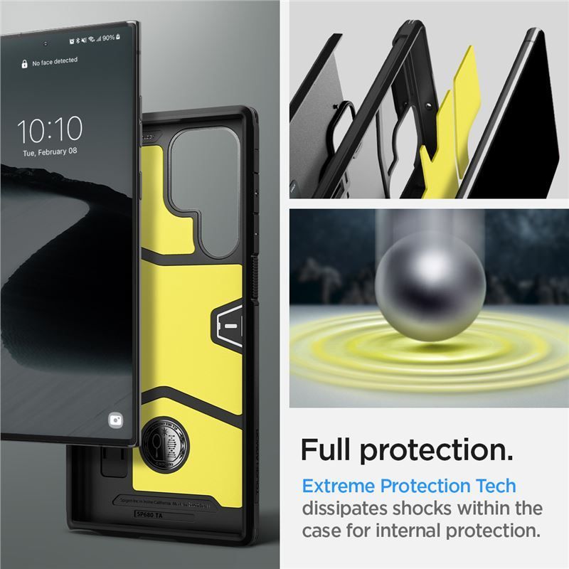 Spigen Tough Armor, black - Samsung Galaxy S22 Ultra