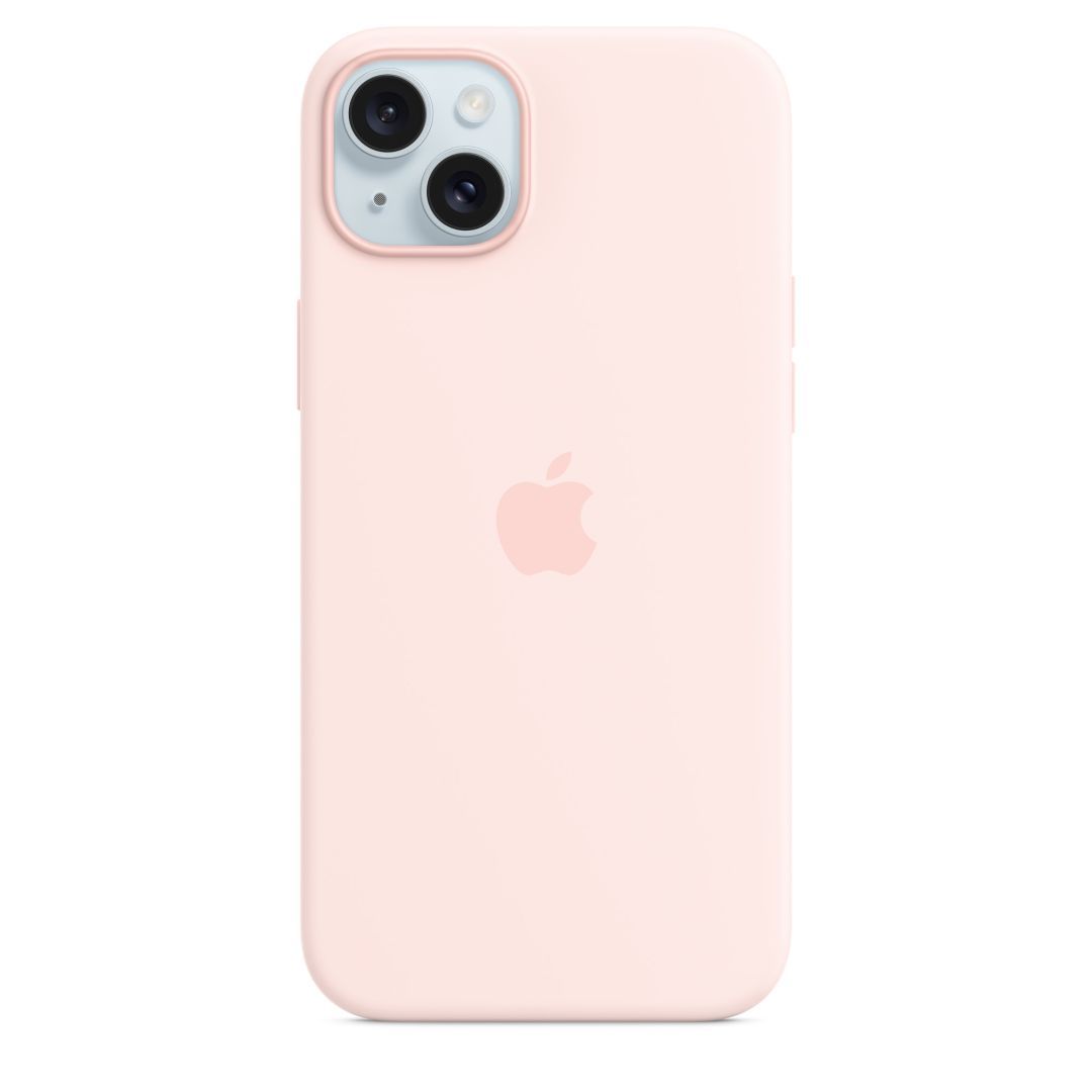 Apple iPhone 15 Plus Silicone Case with Magsafe Light Pink