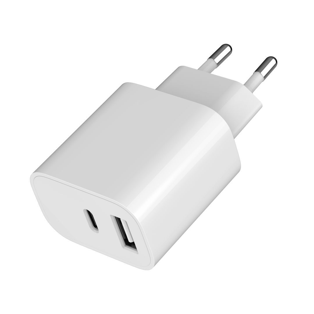 Gembird 2-Port Universal USB Charger A+C 2.4A White