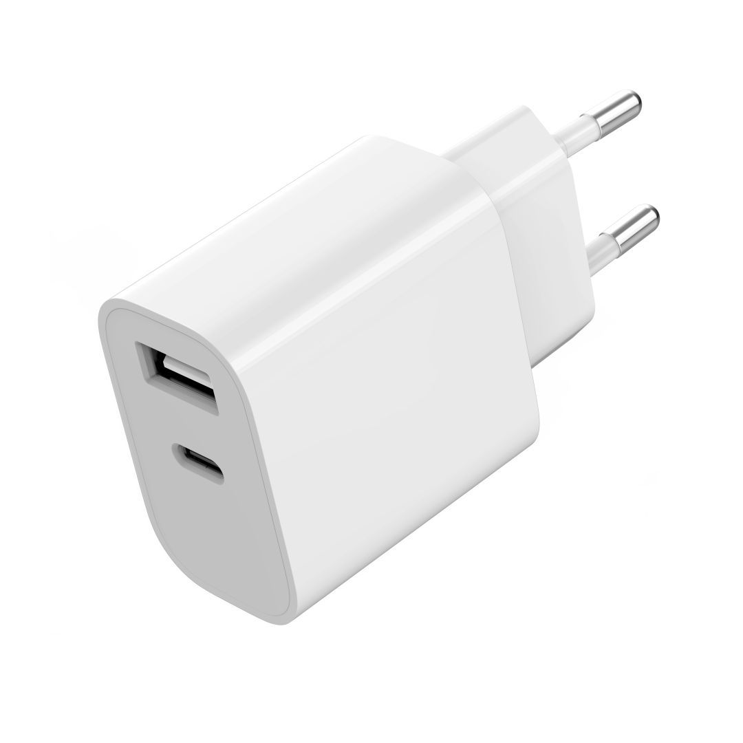 Gembird 2-Port Universal USB Charger A+C 2.4A White