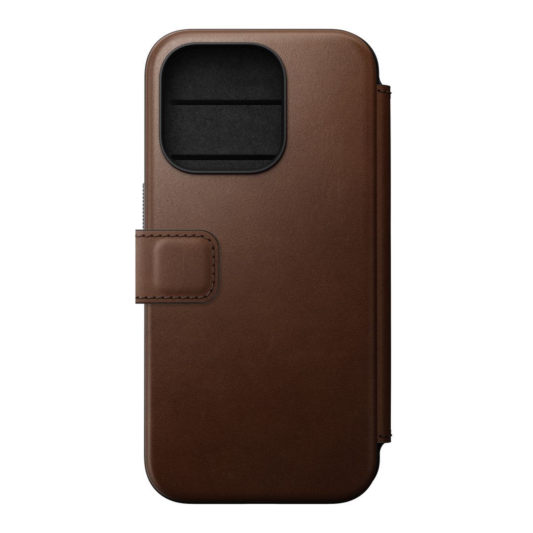 Nomad iPhone 15 Pro Modern Leather Folio Brown