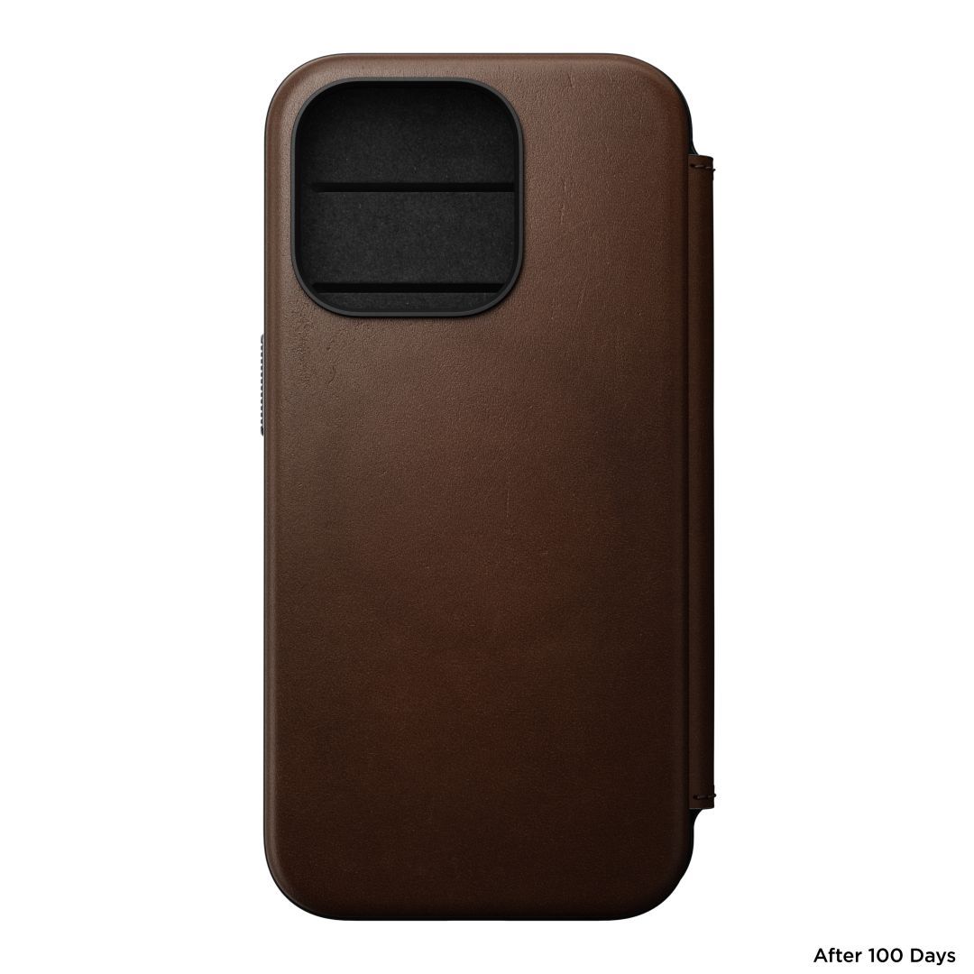 Nomad iPhone 15 Pro Modern Leather Folio Brown