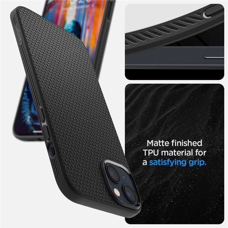 Spigen Liquid Air, matte black - iPhone 14