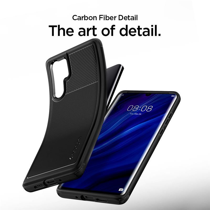 Spigen Rugged Armor, black - Huawei P30 Pro