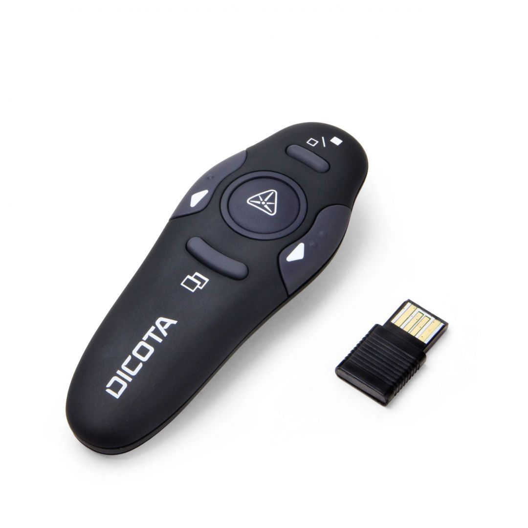 Dicota Pin Point Wireless Presenter Red Laser Black