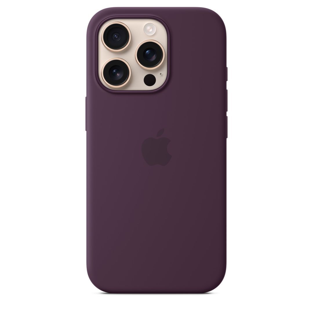 Apple iPhone 16 Pro Silicone Case with MagSafe Plum