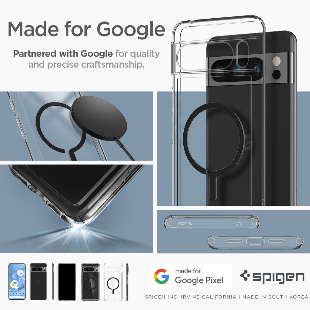 Spigen Google Pixel 8 Pro Ultra Hybrid OneTap Metal Ring MagSafe Black