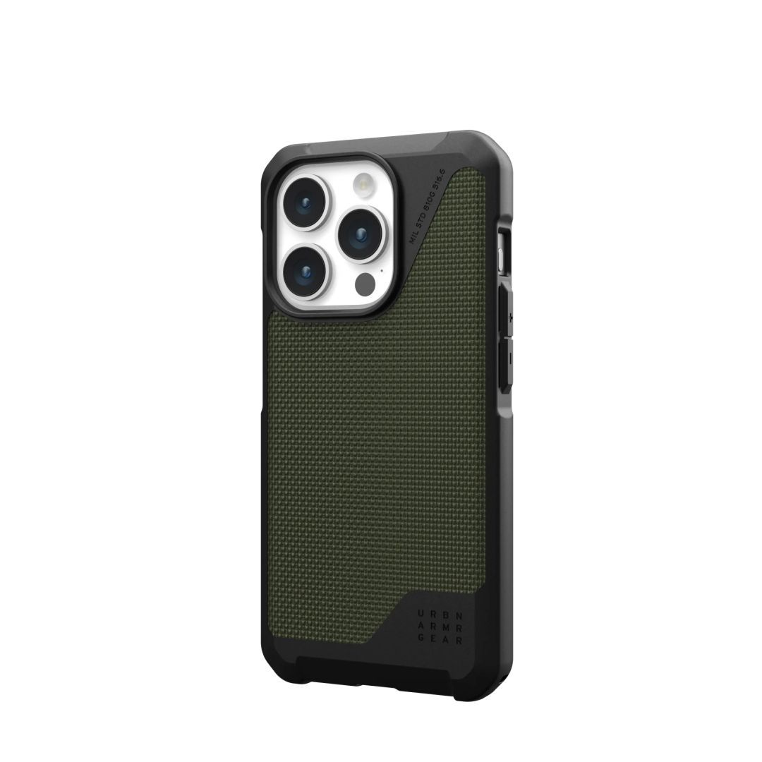 UAG Metropolis LT case for MagSafe iPhone 15 Pro Kevlar Olive