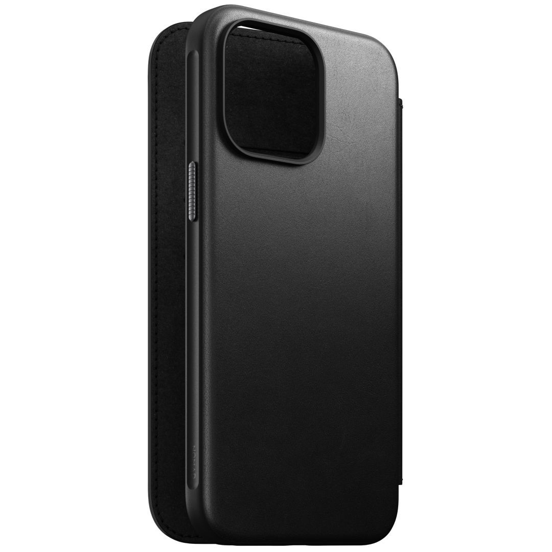 Nomad iPhone 15 Pro Max Modern Leather Folio Black