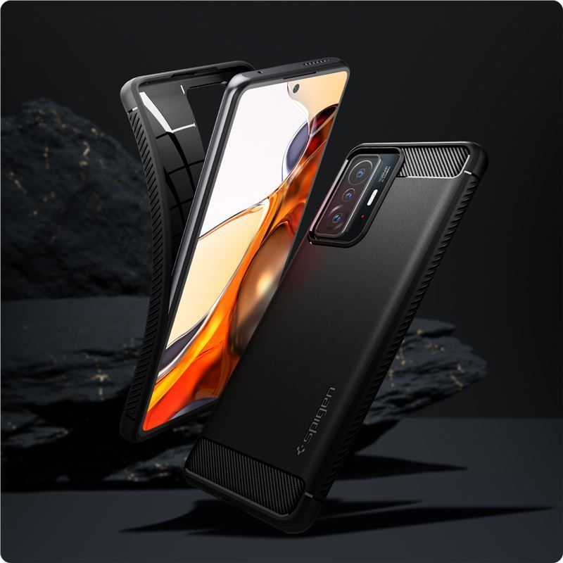 Spigen Rugged Armor, black - Xiaomi 11T/11T Pro