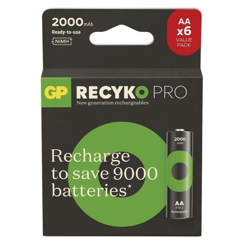 GP ReCyko Pro 2000mAh AA Ni-MH akkumulátor 6db/csomag