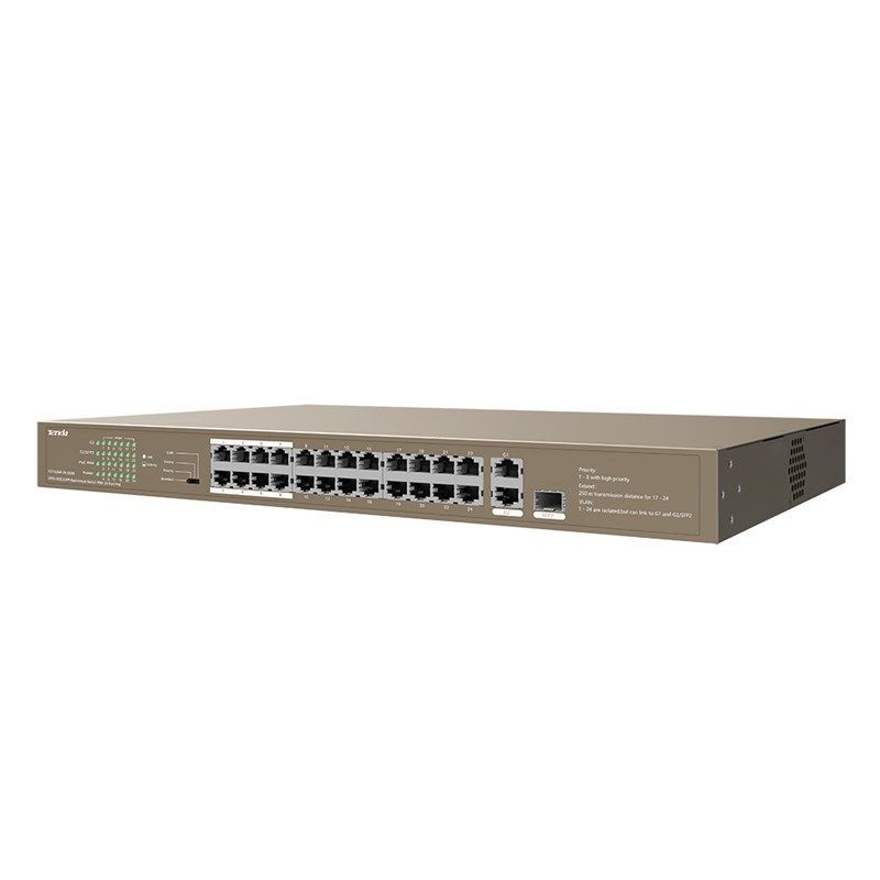 Tenda TEF1126P-24-250W Rackmount Switch With 24-Port PoE