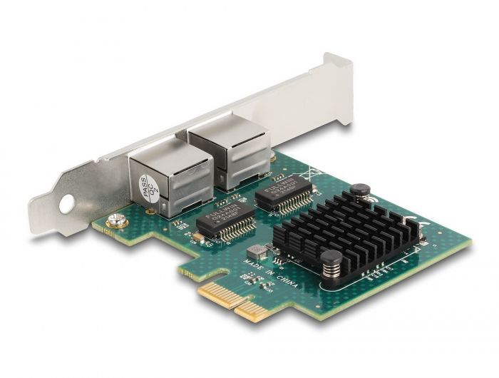 DeLock PCI Express x1 Card to 2x RJ45 Gigabit LAN BCM