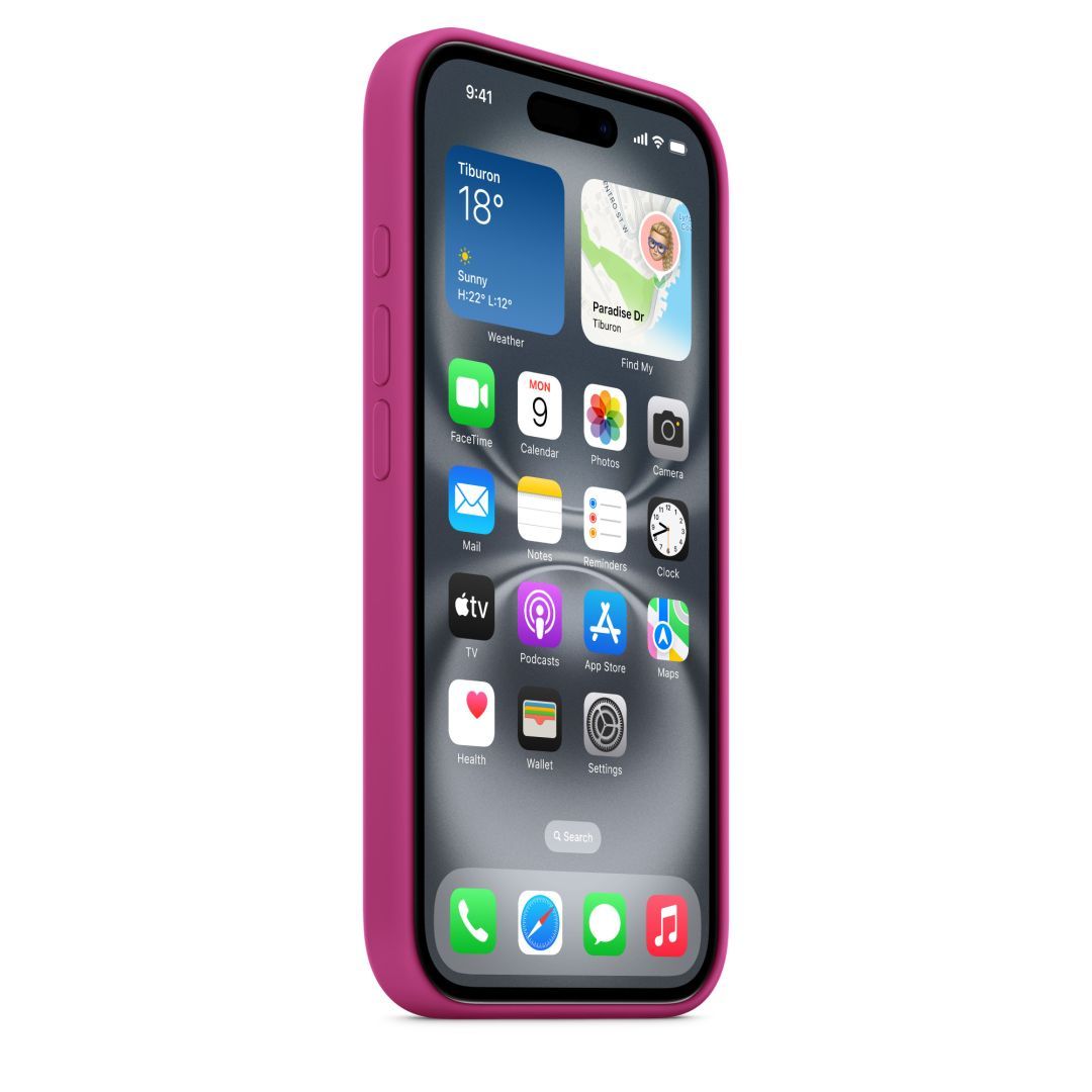 Apple iPhone 16 Silicone Case with MagSafe Fuchsia (Seasonal)