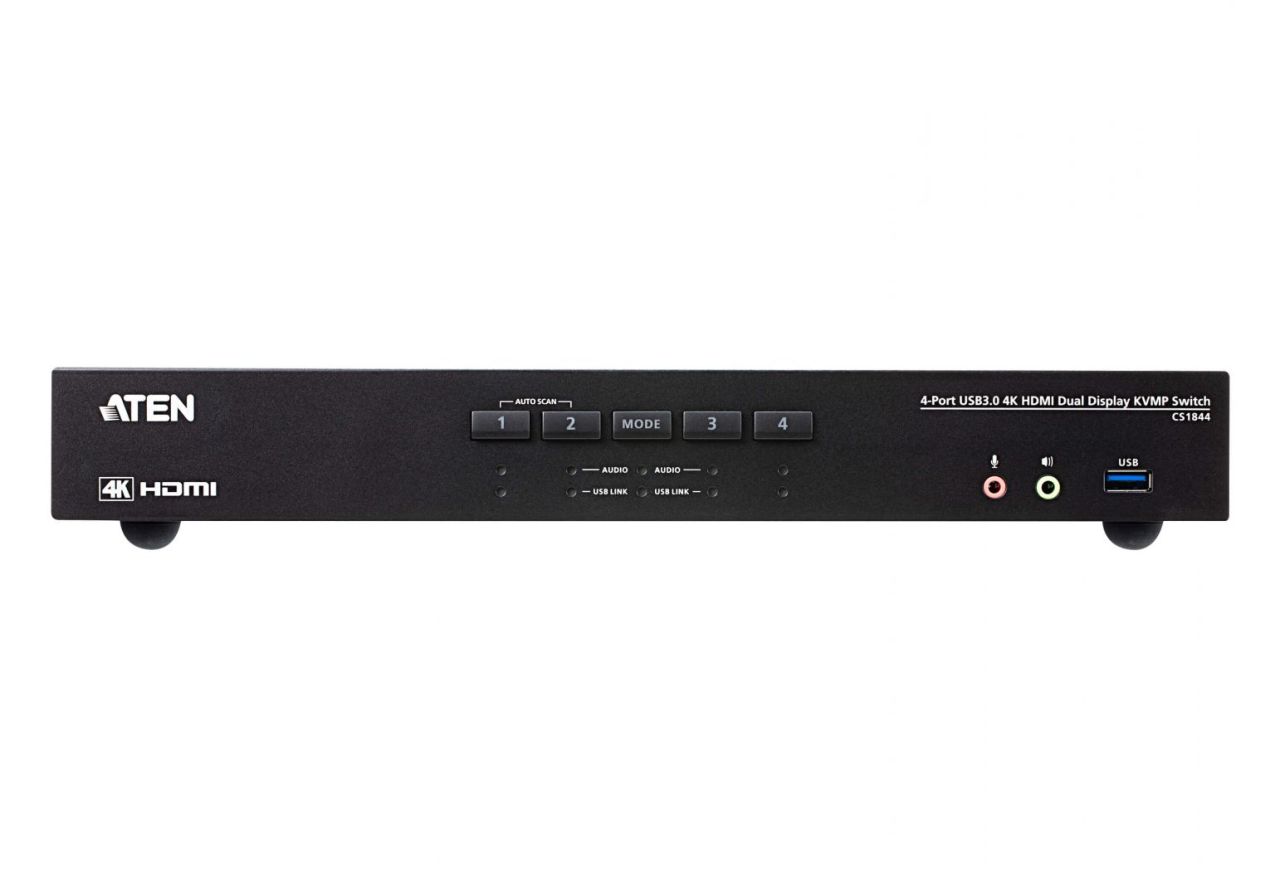 ATEN 4-Port USB 3.0 4K HDMI Dual Display KVMP Switch