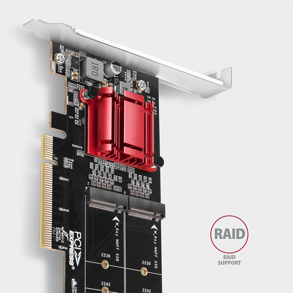 AXAGON PCEM2-ND PCIE 2X NVME M.2 Adapter