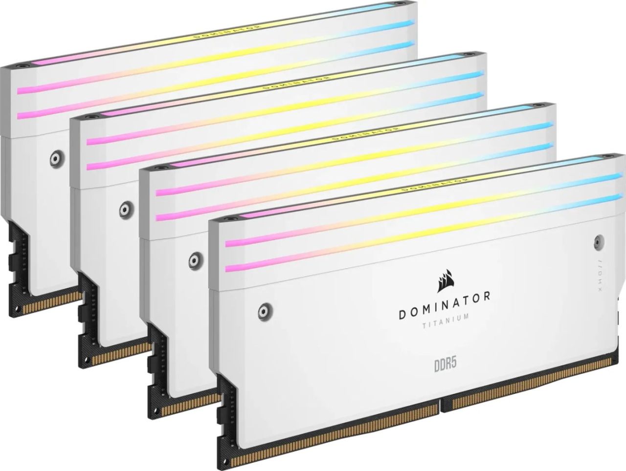 Corsair 64GB DDR5 6000MHz Kit(4x16GB) Dominator Titanium RGB White