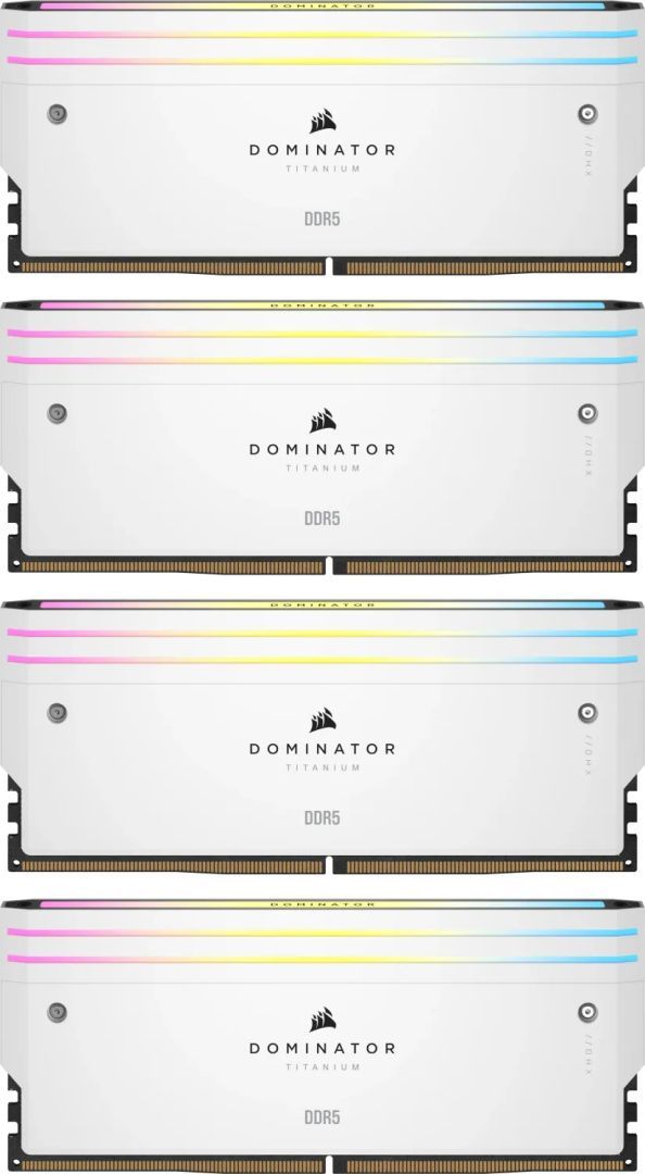 Corsair 64GB DDR5 6000MHz Kit(4x16GB) Dominator Titanium RGB White