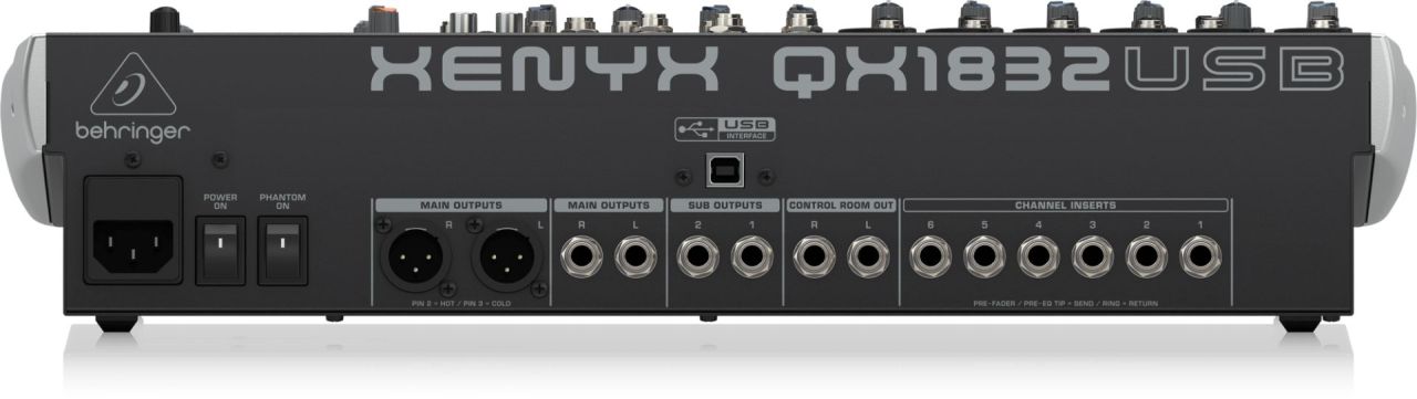 Behringer QX1832USB Keverőpult Silver/Grey