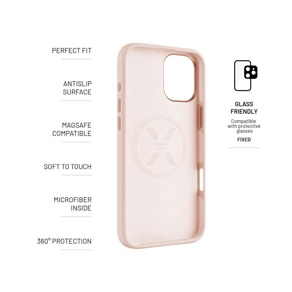 FIXED MagFlow tok Apple iPhone 16 Plus-hoz, pink