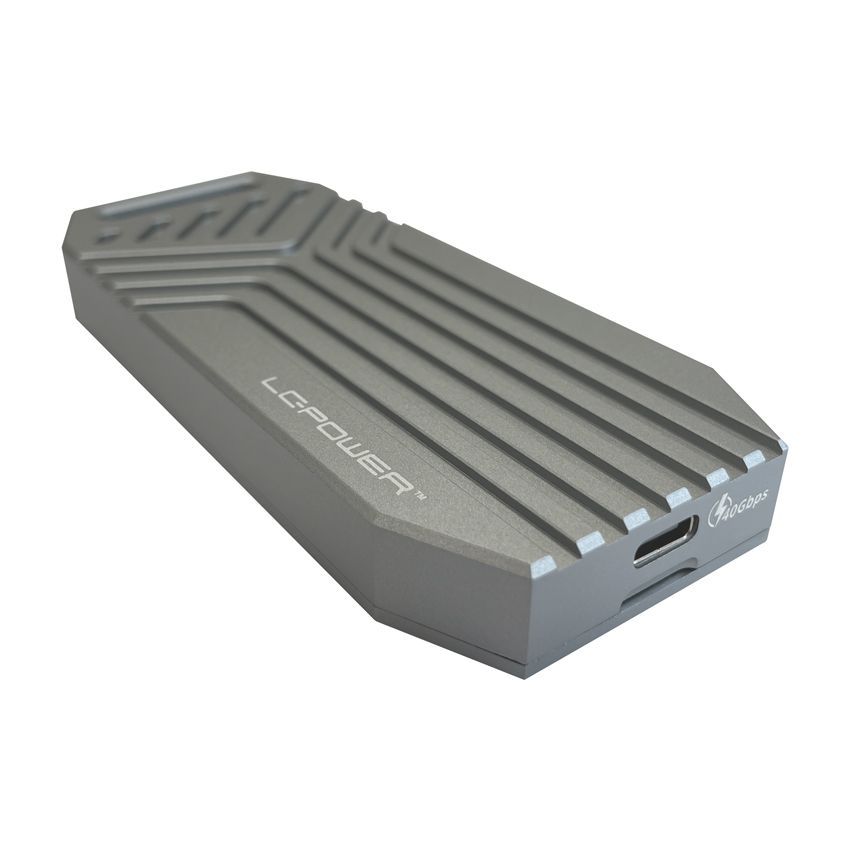 LC Power LC-M2-C-USB4 M.2 NVMe SSD Enclosure Silver