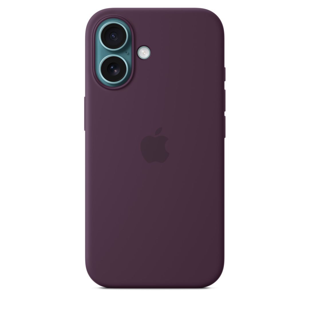 Apple iPhone 16 Silicone Case with MagSafe Plum