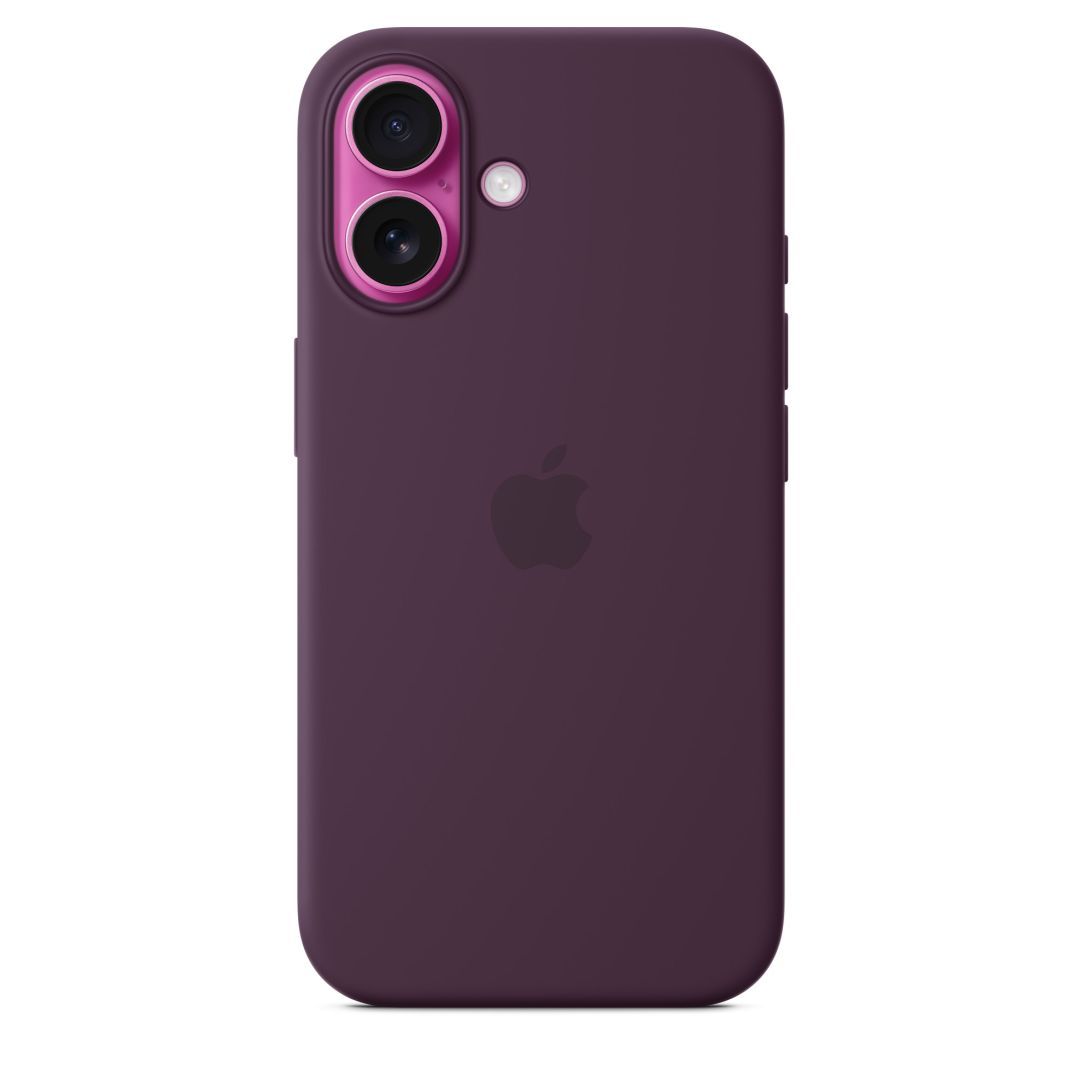 Apple iPhone 16 Silicone Case with MagSafe Plum