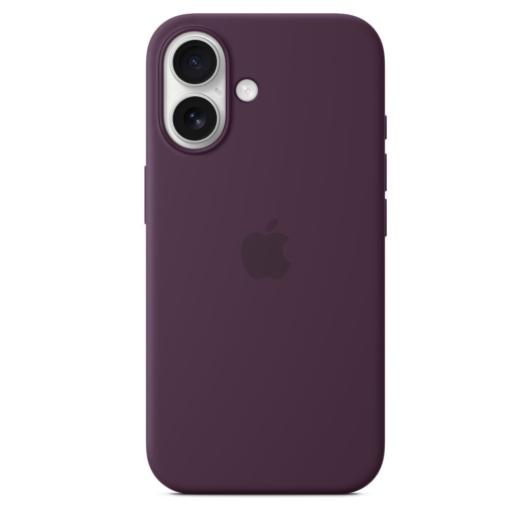 Apple iPhone 16 Silicone Case with MagSafe Plum