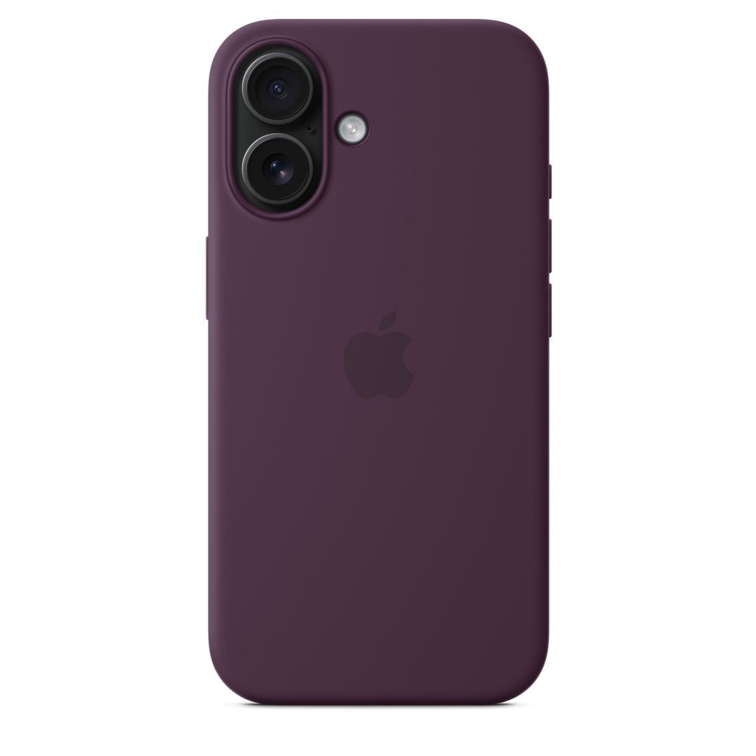 Apple iPhone 16 Silicone Case with MagSafe Plum