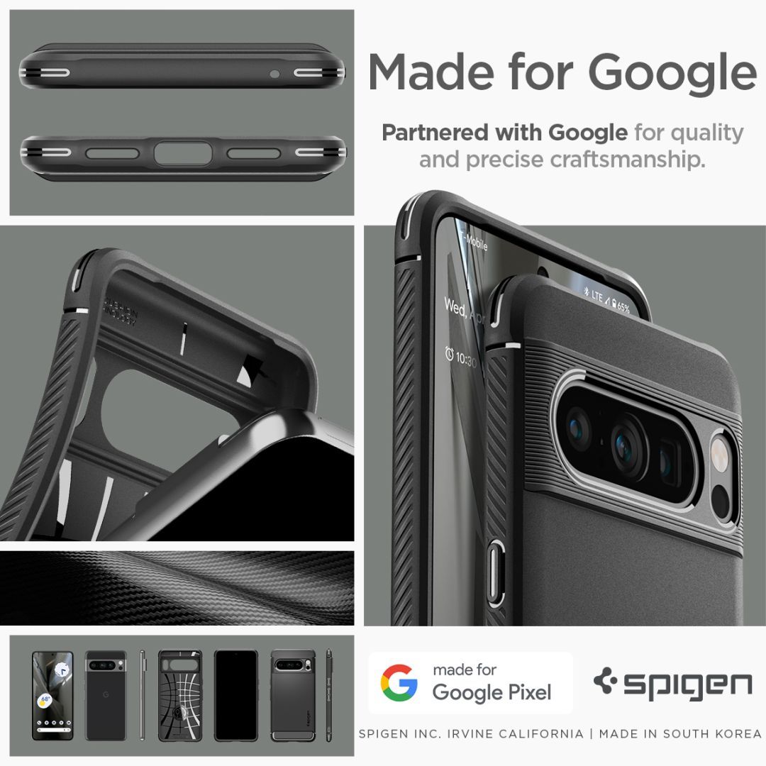 Spigen Google Pixel 8 Pro Rugged Armor Matte Black