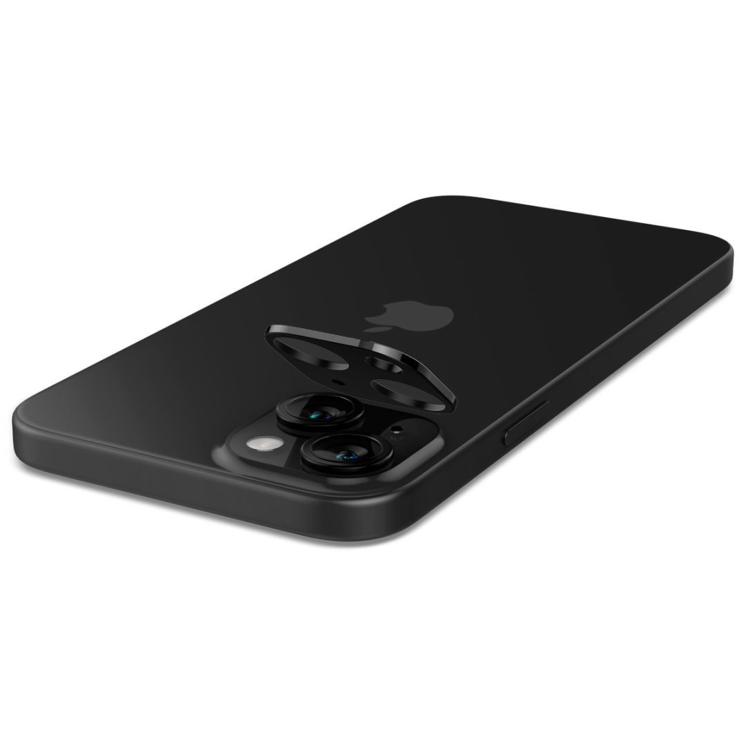 Spigen iPhone 15/15 Plus/14/14 Plus Glass tR Optik Black (2 Pack)