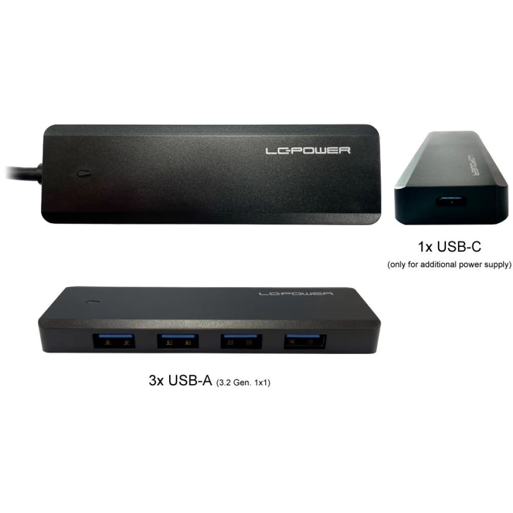 LC Power LC-HUB-U3-4-C hub Black