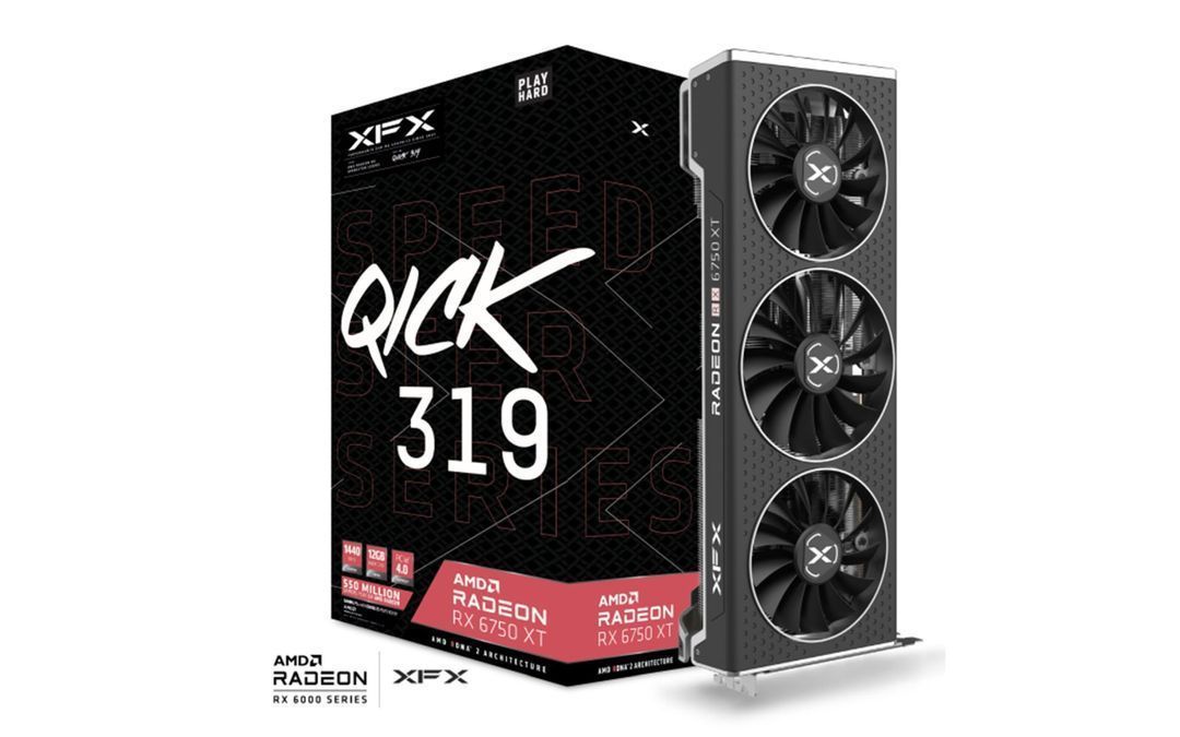 XFX RX6750 XT 12GB DDR6 Speedster QUICK 319