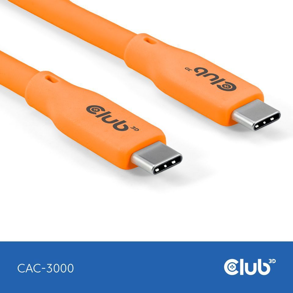 Club3D CAC-3000 Lifestyle USB-C Cable 2m Orange