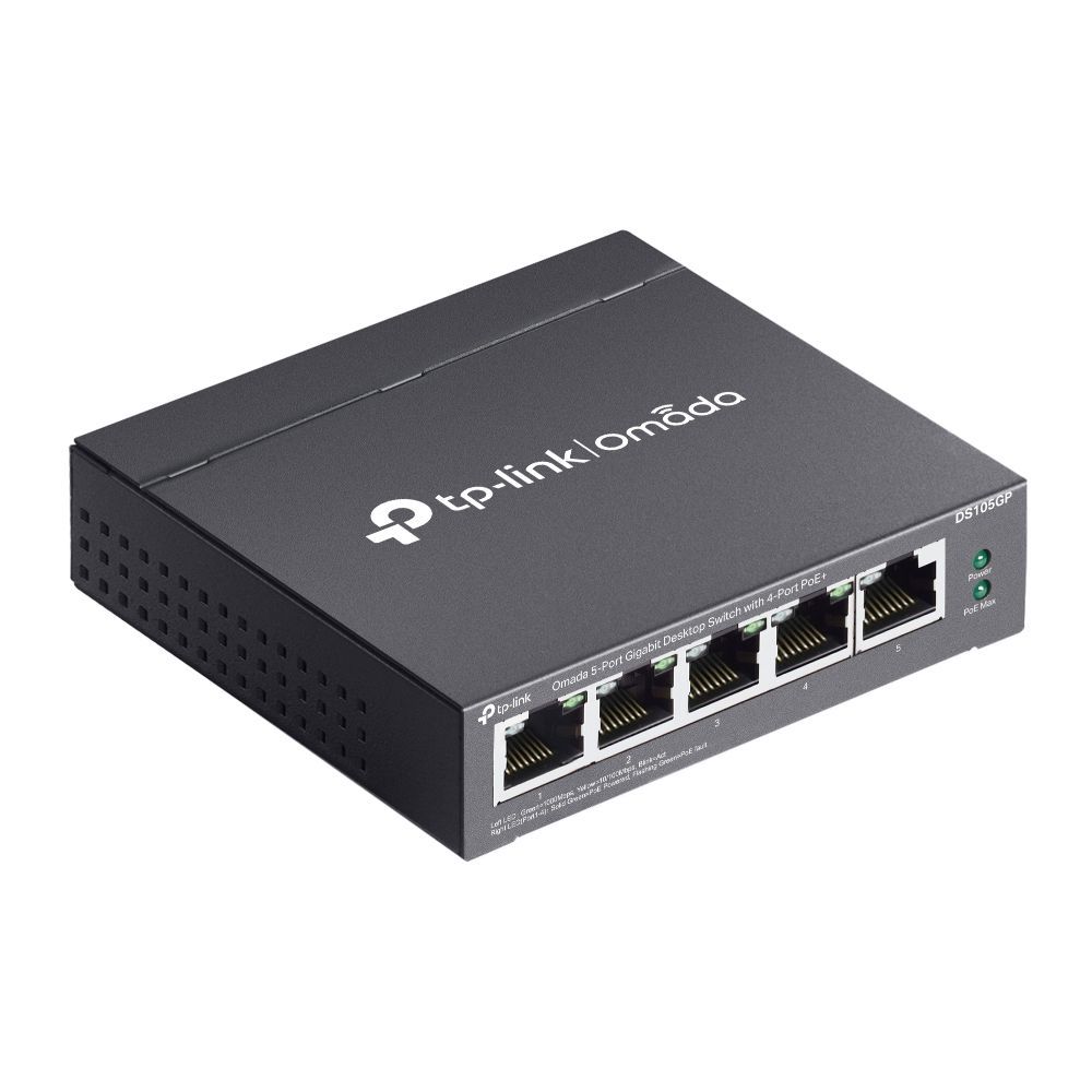 TP-Link DS105GP Omada 5-Port Gigabit Unmanaged Desktop Switch with 4-Port PoE+