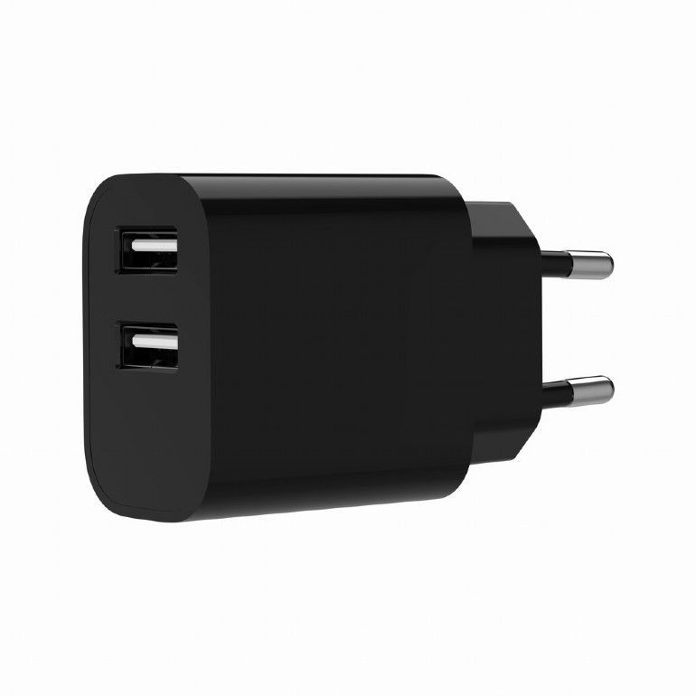 Gembird 2-Port Universal USB Charger Black