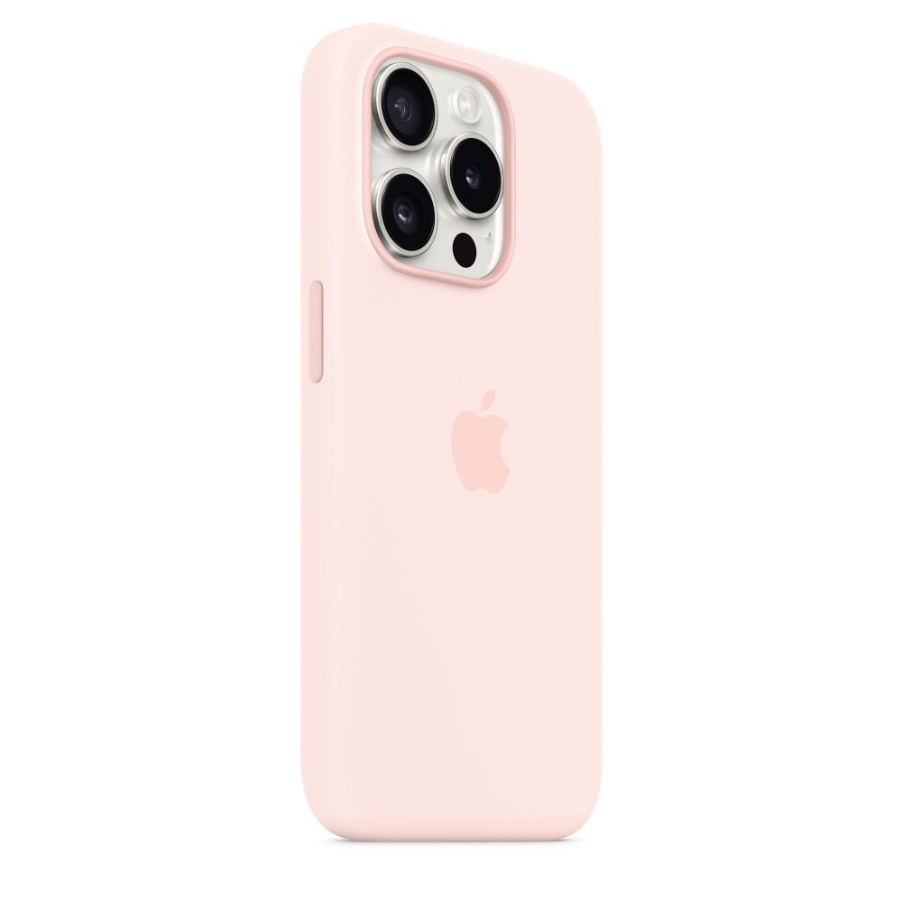 Apple iPhone 15 Pro Silicone Case with MagSafe Light Pink