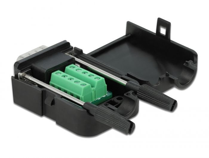 DeLock D-Sub9 male to Terminal Block with Enclosure