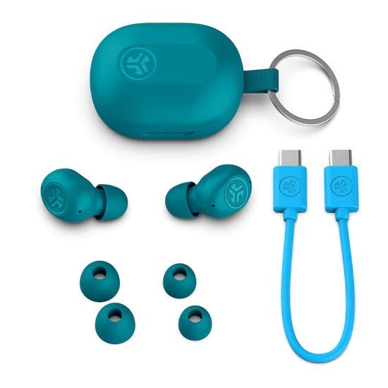 JLab JBuds Mini TWS Bluetooth Headset Earbuds Aqua Teal