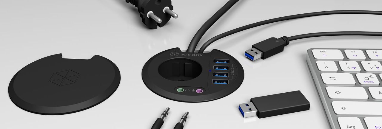 Raidsonic IcyBox IB-HUB1430 4 Port USB3.0 In-Desk Hub